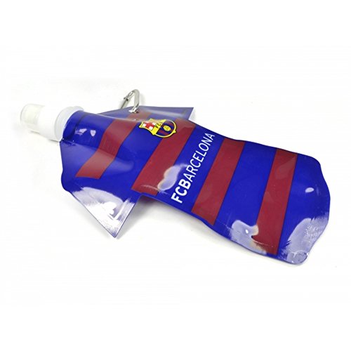 FC Barcelona Official Football Flat Sports Water Bottle (350ml) (One Size) (Blue/Burgundy)