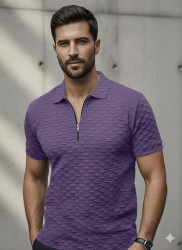 Image of Preneum Men's Poly Cotton Rich Solid Polo Tshirt | Collar Tshirts | Half Sleeves | Plain-Regular Fit (Available in Plus Sizes)