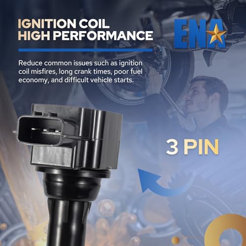 image for ENA Set of 4 Ignition Coil Pack 1.8 Compatible with Nissan 2002 2003 2