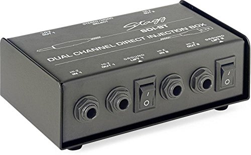 Stagg SDI-ST 2-Kanal DI Box mit Mono/Stereo Schalter