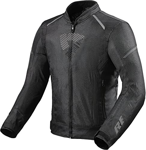 REV'IT! Revit Sprint H20 Blouson textile de moto, noir/gris foncé, M