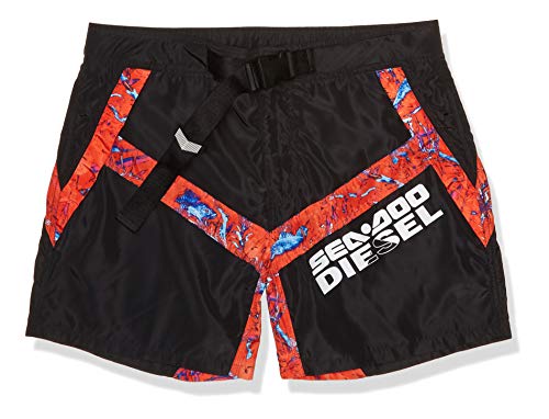 Diesel BMBX-CAYBAYDOO Boxer-Shorts Maillot de Bain, Noir/Multicolore, S Homme