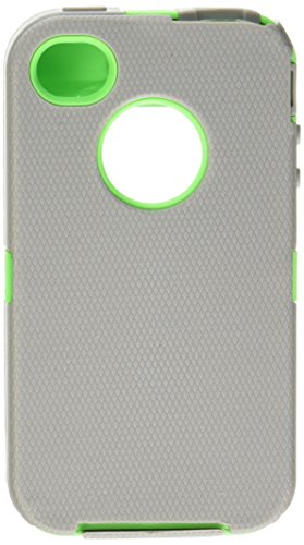 Generic Hybrid Body Armor Hard Protective Case Cover for iPhone 4/4s - Non-Retail Packaging - Gray/Green