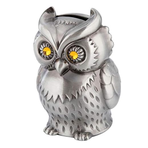 Retro Spargris Graverad Metallbank Zinklegering Kassa Animal Metal Coin Bank Vuxna Samlarobjekt Barnpresenter (Color : Silver, Size : 7.7×7.5×11.2cm)