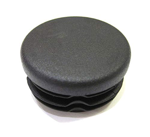 Image of 4pcs Pack: 1 1 /4 Inch Round Black Plastic End Cap (for Hole Size from 1 1 /16 to 1 3 /16, Including 1 1 /8 inches), Furniture Finishing Plug