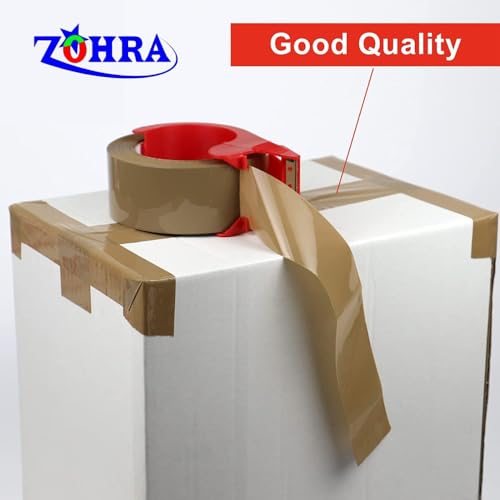 Image of ZOHRA Pack Of 4 Per Pack Self Adhesive Brown Packing Cello Tape - 65 Meters in Length - 48mm Width, BOPP Industrial Packaging Tape for E-Commerce Box Packing