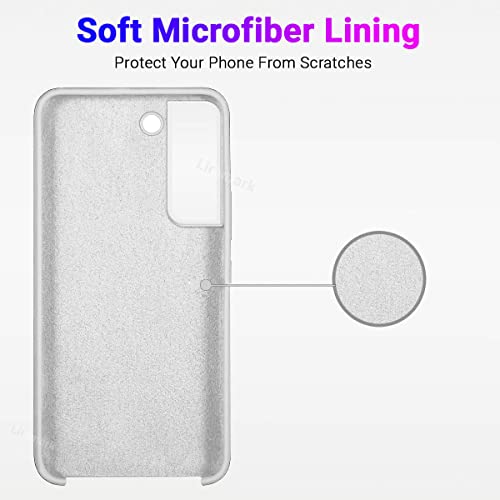 Image of LIRAMARK Liquid Silicone Soft Back Cover Case for Samsung Galaxy S22 Plus (White)