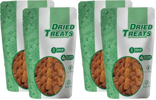 Image of Dried Treats Dried Fruits Nuts And Seeds (Golden Raisins /Munakka /Kishmish, 400 gram (2X200 gram)) (Pack of 2)