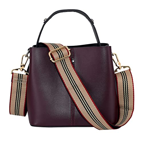 Image of River Lake Nylon with Metal Buckles Bag Strap, Black, Red, 1.5 inch Width, 120cm Length, Compatible with Crossbody Bags, Satchels, Shoulder Bags, Guitar Style, Adjustable Length 26 inch-51 inch
