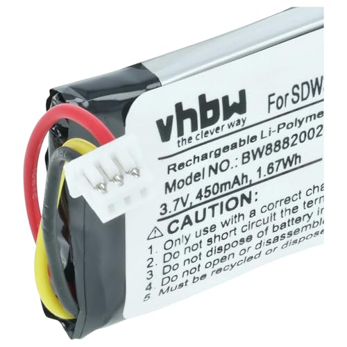 vhbw Batterie compatible avec Sennheiser Impact 5033 5034 5035 5036 casque audio écouteurs sans fil 450mAh 3 7V Li polymère - vue 4
