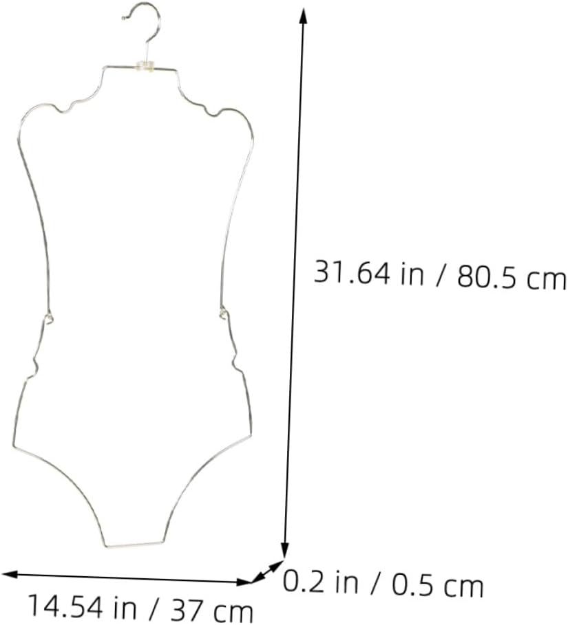 SEWACC 2pcs Metal Swimsuit Hanger Foldable Clothes Hanger for Women Bikini Bathing Suit Display Rack with Gold Finish for Retail and Home Use
