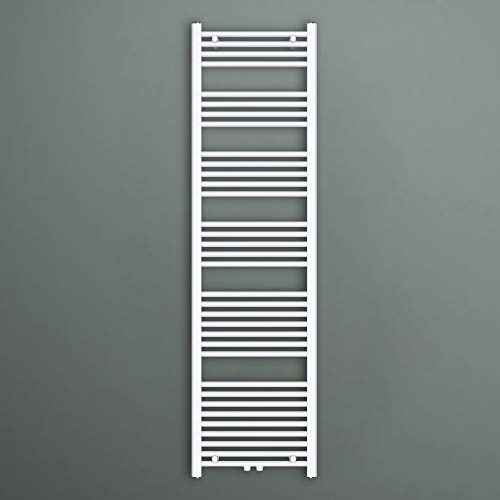 Mai & Mai Badheizkörper Handtuchheizkörper Badheizung Heizkörper bad 50x180cm Weiß Seitenanschluss & Mittelanschluss Handtuchtrockner Röhrenheizkörper