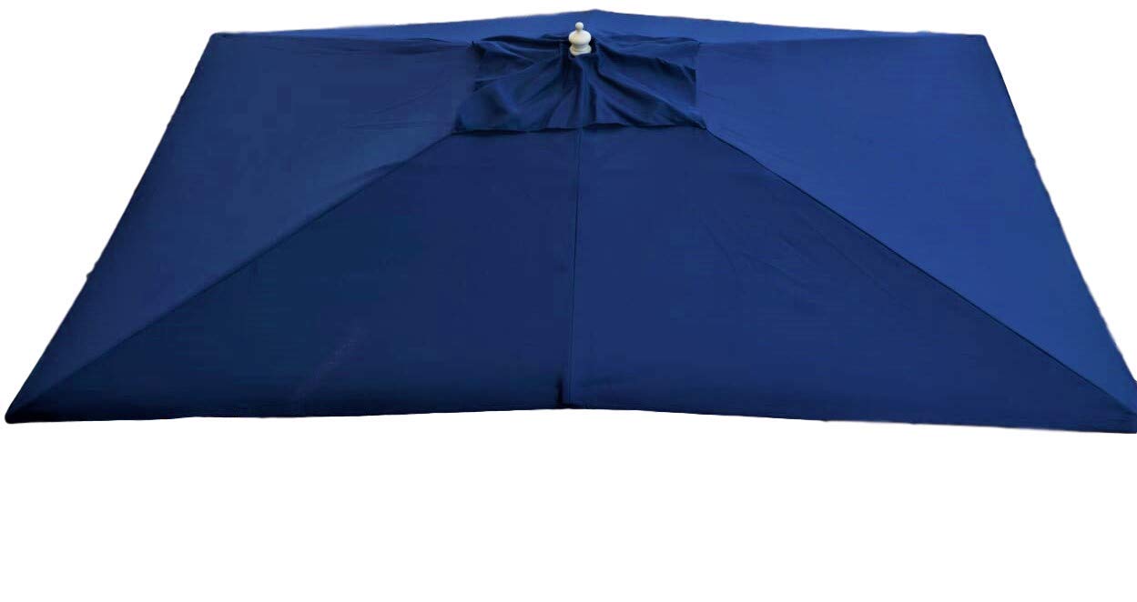 Field & Hawken - Blue Parasol Canopy - 3x2m Garden - 8-10 Person Rectangular Aluminium Frame
