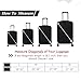 HYPER VENTURE Washable Luggage Cover - Fashion Suitcase Protector Fits 23-26 Inch Luggage (Black, M)