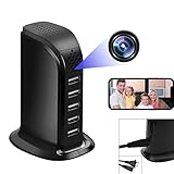 WiFi USB Charger Hidden Spy Camera, Upgraded HD 1080P Phone Charger Camera 5 Port Plug Wireless Mini...