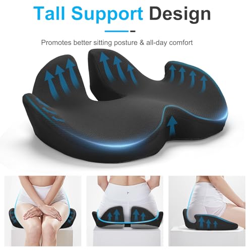 Miniatura 3 de Ajiteogy Cojin Silla Oficina, Cojín De Asiento De Espuma Viscoelástica, Diseño Ergonómico Para Silla De Oficina Y Hogar, Uso Diario