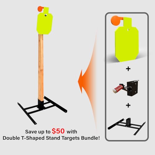 Image of Highwild AR500 Steel Hostage Reactive Shooting Target - 3 /8 inch Thick with 2x4 Target Stand