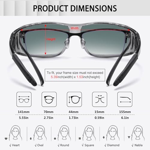 Image of Night Vision Driving Over Glasses, Polarized Nighttime Glasses Men Women Anti Glare Yellow Tinted Lens