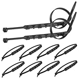 TOGEVAL 12 Stück Teiliges Schneeketten Bikes und Motorräder Robuste Anti rutsch Ketten für Reifen Vielseitig Einsetzbar für Zwei Dreiradfahrzeuge Wetterbeständig und Langlebig