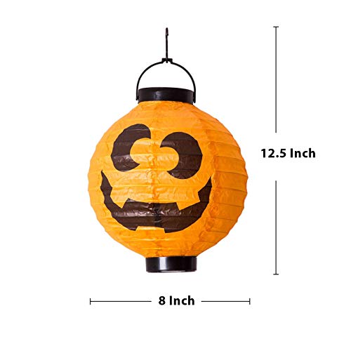 Joyin 8 Halloween Decorations Paper Lanterns With Led Light For Halloween Party Supplies Halloween Party Favor (12.5-Inch Tall Include Hanging Hook)(Batteries Not Included) #TOP6
