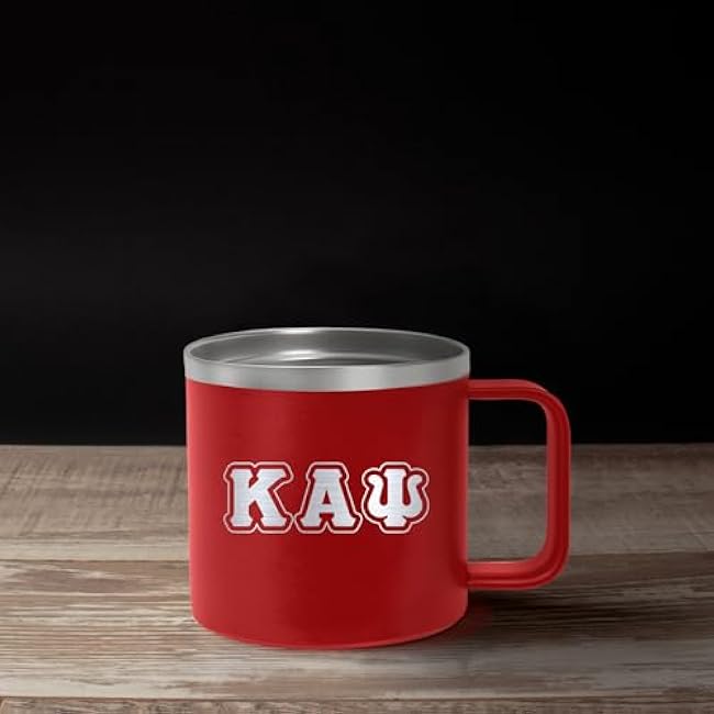 BBGreek Kappa Alpha Psi Fraternity Paraphernalia - Official Vendor -14 oz Insulated Mug - Greek Letters - 1911