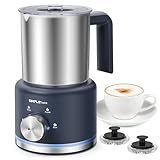 SIMPLETASTE Milk Frother, 4-in-1 Electric Milk Steamer,500ml Automatic Warm and Cold Foam Maker and Milk Warmer for Latte, Cappuccinos, Macchiato
