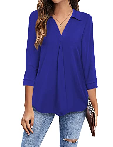 Image of Newchoice Womens 3 /4 Sleeve Shirts Business Casual Tops