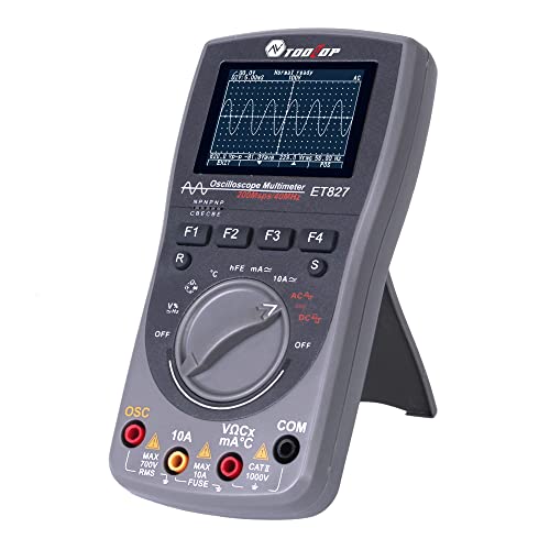 Image of 2 in 1 Handheld Oscilloscope Multimeter Digital Signal Generator 2 Channels 40Mhz Bandwidth 200 MSps 6000 Counts DIY and Lab Voltage Current Diode Triode Test