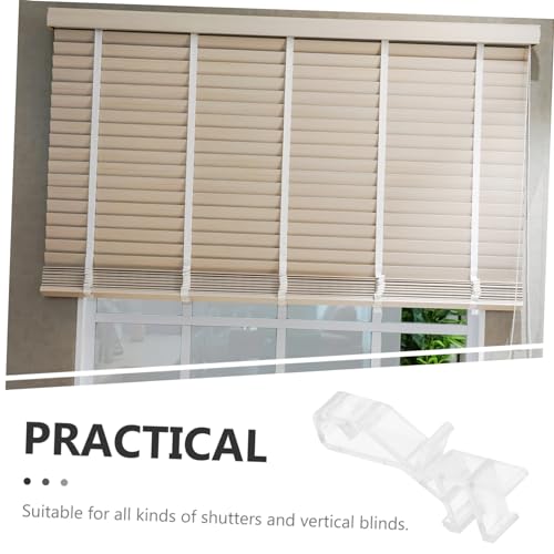 20Pcs Transparent Blind Valance Clips Plastic Curtain Holders for Vertical Blinds Easy to Clean Secure Grip Versatile Window Treatment Accessories for Home Office