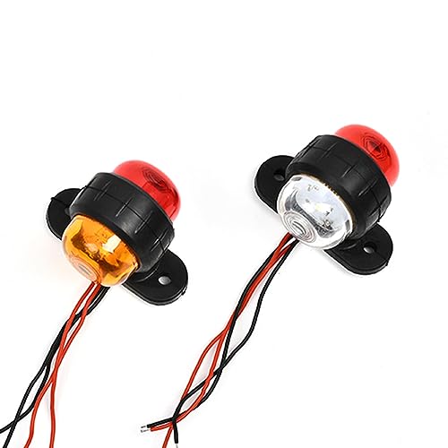 ANLIKY-Pro 2 luci di posizione a LED, 12 Volt, luci di posizione per camion, auto, rimorchio, illuminazione sicura per il vostro veicolo, rosso e bianco, rosso e giallo