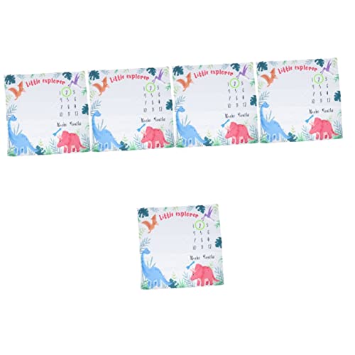 Kisangel 5 Juegos Manta Hito Estera del Hito del Bebé Crecimiento del Primer Año Manta Personalizada Hito Mensual del Bebé Manta De Bebé Hito Poliéster Manta De Toalla Recién Nacido Número