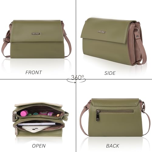 Image of Stylish Sling Bag for Women | Compact Flap Shoulder Crossbody Purse | Adjustable Strap | Smooth Zipper Closure | Fashion Handbag for Travel, Shopping, Casual Outings & Daily Carry