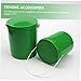 SKISUNO 2pcs Bait Box Lure Minnow Pail Baits Tackle Minnow Bucket with Aerator Battery Operated Container with Lid Live Worms Rod Bucket with Lid Convenient Green PVC