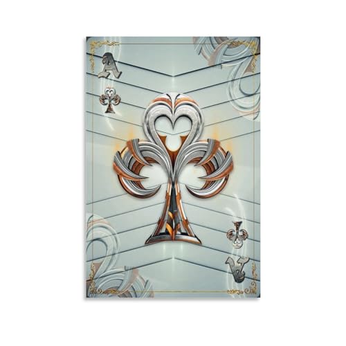 Impression sur toile de cartes à jouer poster vintage haut de gamme
