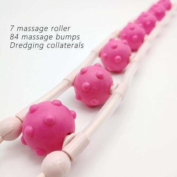 Body Muscle Rope 7 Wheel Back Massage Roller Massage Used for Soothing Back and Waist Roller Tool Rope Manual Masage Belt Roller Rope Muscle Roller Tool Body Muscle Rope 7 Wheel Back Massage Roller Massage Used for Soothing Back and Waist Roller Tool Rope Manual Masage Belt Roller Rope Muscle Roller Tool