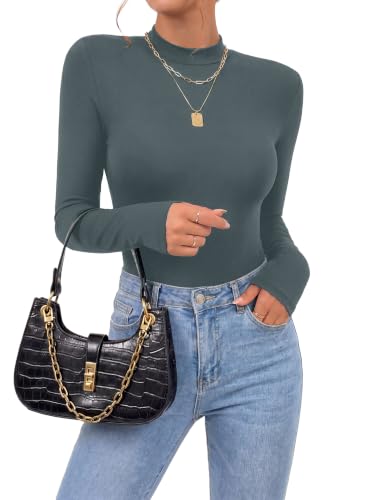 Image of OPOIPIN Women's Long Sleeve Basic Bodysuit