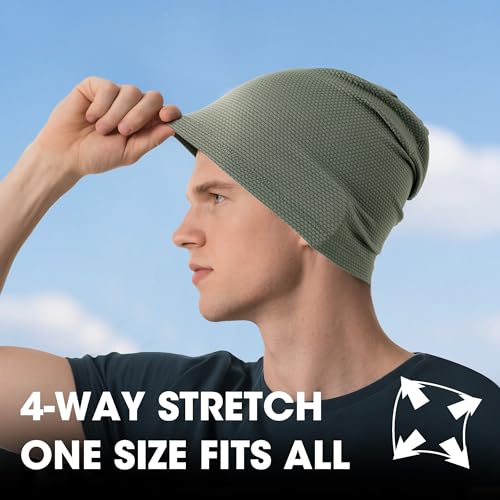 Image of WTACTFUL 1Pack / 2 Pack Cooling Skull Caps for Men Women - Lightweight Breathable 3D Mesh Running Caps for Cycling & Summer
