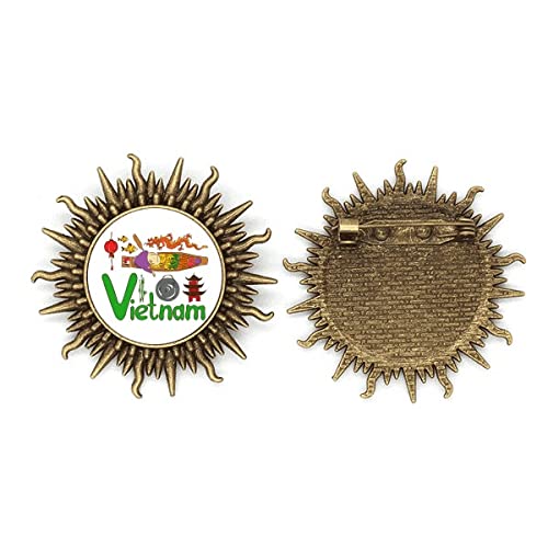 Broche Vietnam en métal pour sublimer vos vestes et costumes