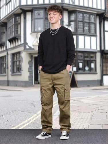 Image of Amazon Brand - INKAST Men Multi-Pocket Cargo Pants Casual Fit Trousers Stylish Cargo Trousers