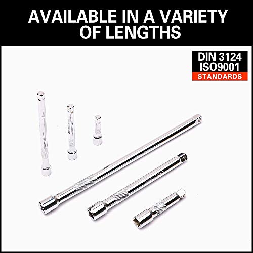 Image of 9-Piece Socket Extension Bar Set, Ratchet Extension Bar Set,1 /4 inch, 3 /8 inch, and 1 /2 inch Impact Drive Socket, Drive Tool Accessory, CR-V Steel Storage Tray