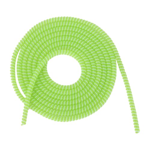 Image of J'TTON Spiral Triple Color (2 Pcs) 1.4 Meters Each-Full Size Cable Cord Charger Protector Saver Winder for iPhone & Android Charging Cables (Green)