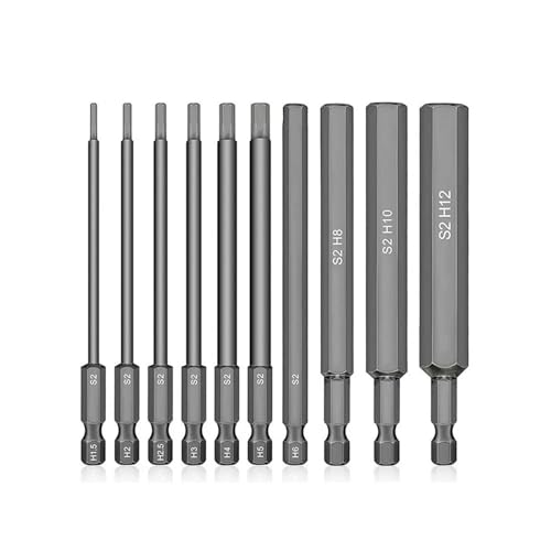 Forets hexagonaux Allen aimantés en acier S2 anti-dérapage pour serrage de précision