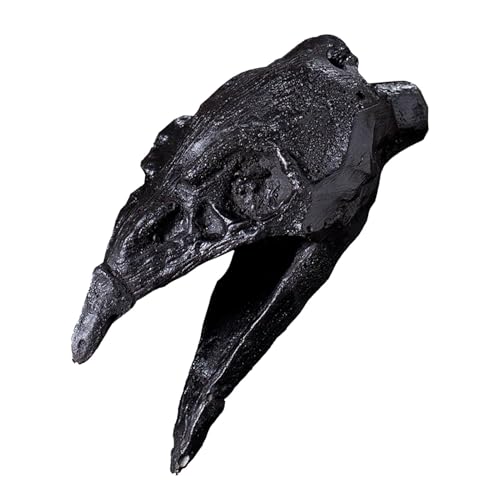 Sifflet de mort aztèque avec design de bouche de corbeau sculptée