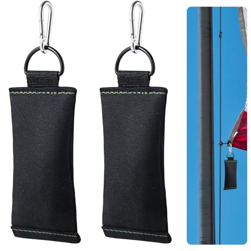 Menkxi 2Pcs Flag Weight for Flagpole 1.5 Lbs Flag Pole Counterweight, Black