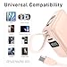 VINKO 10000mAh Power Bank Built-in Cables, Fast Charging with LED Display, Small Travel Battery Pack with Cords, Airplane Travel Essentials,Portable Phone Charger for iPhone 17 Smart Devcies(Pink)