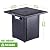 OCMC 28 Inch Outdoor Propane Gas Fire Pit Table 50,000 BTU with Lid and Lava Rock for Outside Garden Backyard Deck Patio, Black