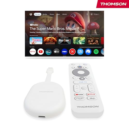 Thomson Go Cast 152 Streaming Dongle, 4K UHD Google TV, Spraakbesturing, Google Cast, Dolby Atmos, Dolby Digital+, HDR10, Draagbaar, 2 GB RAM, 32 GB Opslag - Afbeelding 6