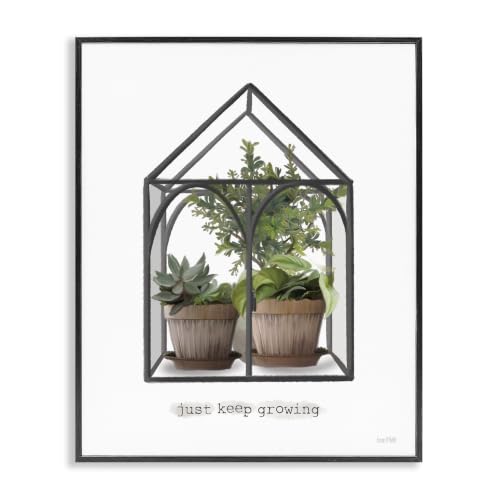 Greenhouse Plants Growing, 11 x 14 Inch Framed Giclée Print