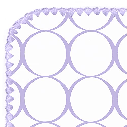 Image of SwaddleDesigns Large Receiving Blanket, Ultimate Swaddle for Baby Boys, Girls, Softest US Cotton Flannel, Best Shower Gift, Made in USA, Lavender Mod Circles (Mom's Choice Award Winner)