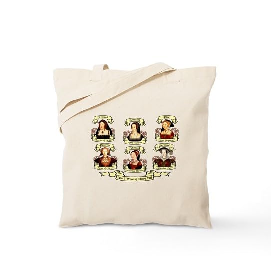 CafePress Fates Of Henry VIII Wives Tote Bag Natural Canvas Tote Bag, Reusable Shopping Bag